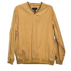 Izod Golf XFG‎ Men's Windbreaker Jacket Extra Large Yellow Pullover Golfer EUC